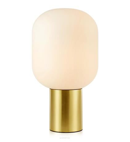 Lampa stołowa BROOKLYN 107868 Markslojd W STYLU SKANDYNAWSKIM MOSIĄDZ / BIAŁY E27
