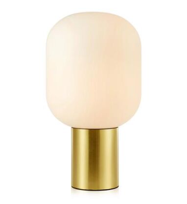 Lampa stołowa BROOKLYN 107868 Markslojd W STYLU SKANDYNAWSKIM MOSIĄDZ / BIAŁY E27