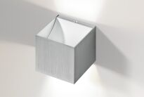 Kinkiet Mars  aluminium AZzardo GM1109 AZ0895  techniczny z metalu w kolorze aluminium kwadrat świeci  w górę i dół - 2