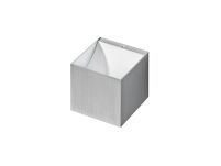 Kinkiet Mars  aluminium AZzardo GM1109 AZ0895  techniczny z metalu w kolorze aluminium kwadrat świeci  w górę i dół - 3