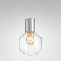 Lampa wisząca MODERN GLASS Barrel TP E27 Aquaform 50475 klosz ze szkła różne kolory wykończenia metalu 