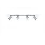 LAMPA SUFITOWA NA LISTWIE  MERIDA kolor szary 4 ruchome źródła światła SOLLUX  NOWOCZESNA stal  SL.0461 - 4