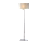 Lampa podłogowa Athens - F01451WH CR COSMO Light nowoczesna lampa z metalową podstawą o wykończeniu chromowanym biały owalny abażur
