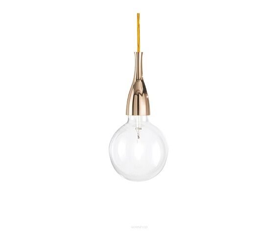 Lampa wisząca Minimal SP1 009391 NOWOCZESNY IP20  METAL Ideal Lux LAMPA WEWNĘTRZNA ZŁOTA OPRAWA W MINIMALISTYCZNYM STYLU