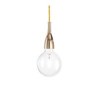 Lampa wisząca Minimal SP1 009391 NOWOCZESNY IP20  METAL Ideal Lux LAMPA WEWNĘTRZNA ZŁOTA OPRAWA W MINIMALISTYCZNYM STYLU