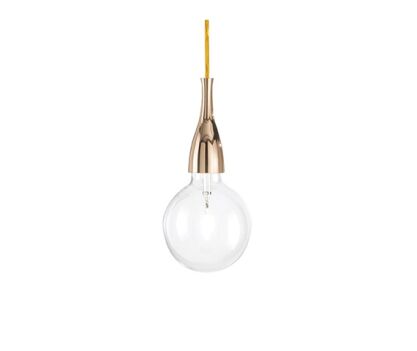 Lampa wisząca Minimal SP1 009391 NOWOCZESNY IP20  METAL Ideal Lux LAMPA WEWNĘTRZNA ZŁOTA OPRAWA W MINIMALISTYCZNYM STYLU