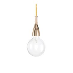Lampa wisząca Minimal SP1 009391 NOWOCZESNY IP20  METAL Ideal Lux LAMPA WEWNĘTRZNA ZŁOTA OPRAWA W MINIMALISTYCZNYM STYLU