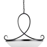 Lampa wisząca Cuneo  czarno-biała z metalu i szkła Light Prestige E14