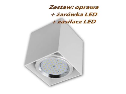 Oprawa sufitowa natynkowa biała AR111 LED 