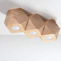 Lampa sufitowa WOODY 3 SL.1010 SOLLUX LIGHTING geometryczna drewniana