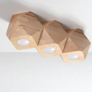 Lampa sufitowa WOODY 3 SL.1010 SOLLUX LIGHTING geometryczna drewniana