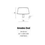 Kinkiet  AMADEO OVAL WHITE Azzardo AZ2419+ AZ2421 korpus w kolorze chromu biały owalny abażur   - 2