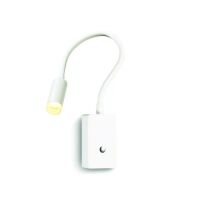 Kinkiet SULTA 232A ELKIM biała czarna WŁĄCZNIK DOTYKOWY LED lampa  na gęsiej szyjce 