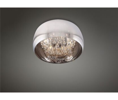 Plafon Moonlight grey C0076-06X Maxlight chromowany klosz kryształki elegancki 