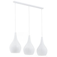 Lampa wisząca SANTANA 1408 Argon Potrójna szklane białe klosze