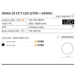Lampa sufitowa  SONA 55 CCT AZ2763 nowoczesna oprawa w kolorze białym z funkcją zmiany barwy światła - 2