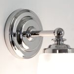 Kinkiet Astro Anton 0507 okragła podstawa mleczny klosz nowoczesny chrom IP44 1106001 - 2