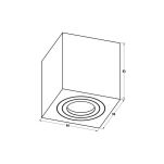 Lampa natynkowa QUARDIP SL ACGU10-161 ZUMAILNE  WYSOKA ODPORNOŚĆ (IP44)  CZARNA  KOSTKA  - 2