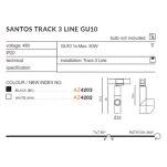 Reflektor sufitowy SANTOS GU10 AZ4200 Azzardo Łamany biały - 2