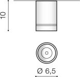 Lampa sufitowa techniczna Plafon BILL 10W AZ3376 AZzardo okrągła oprawa w kolorze czarnym tuba - 3