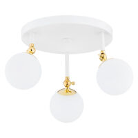 Plafon LATINA 1434 Argon Potrójny okrągła podsufitka mosiężne detale