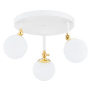 Plafon LATINA 1434 Argon Potrójny okrągła podsufitka mosiężne detale