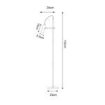 LAMPA PODŁOGOWA ZUMA LINE TENSO FLOOR F18014-GU10-BK - 2