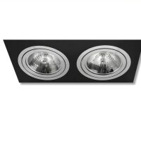 OPRAWA ALU PODWÓJNA 2 X AR111  CZARNA / ALU