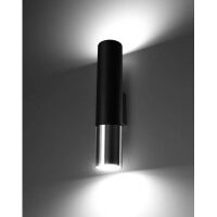 Kinkiet LOOPEZ SL.0938 Sollux czarny/ chrom świeci góra- dół