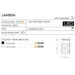 Kinkiet LAMBDA AZ3345 Azzardo wykonamy ze szkła oraz aluminium wykonczonym w kolorze białym - 3