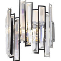 Lampa ścienna kinkiet  maxlight nemo w0247 wykonany z  prostokątnych kryształków  w stylu pałacowym  metalowe wykończenie chromowane