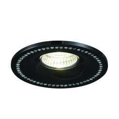 Lampa sufitowa wpuszczana nowoczesna CZARNA/CHROM Simon  Azzardo NC1767R-BK/CH, AZ1613