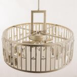 Lampa wisząca KYIV - P05134CP cosmolight Kryształowy pierścień szampańskie złoto EKSTRAWAGANCKA  - 3