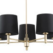 Lampa wisząca żyrandol PONTE 2107 Argon 5xE27 czarny mosiądz  - 2