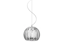 Lampa wisząca ARCADA L CLEAR AZzardo AZ0478 okrągły prązkowany klosz transparentny - 2