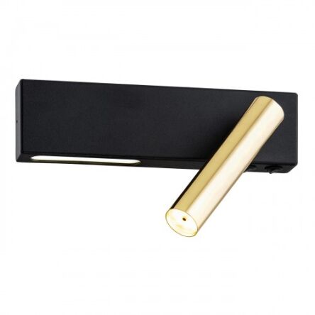 Kinkiet JASPER 1050 Argon Czarny złoty LED + G9 funkcjonalny 