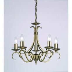 Lampa wisząca BERNICE 5x antyczny mosiądz ENDON LIGHTING 2030-5AN  