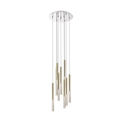 Lampa wisząca ZUMA LINE ONE PENDANT P0461-09L-B5F7 metalowe rurki złoty