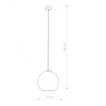 Lampa wisząca Polaris E27 czarno/dymiona 9060 - 2