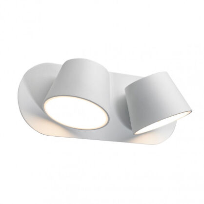 KINKIET KUOLA MB1350-2 WH Italux  Podwójna oprawa ścienna BIAŁA 2xLED 