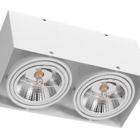 Oprawa sufitowa Natynkowa Plaza 2xGU10 AR111 Biała ML4745 Milagro