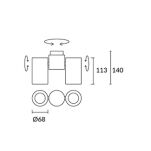 Plafon PIPE leds c4  15-0074-14-05 - 3