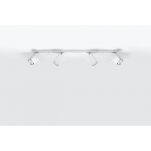 LAMPA SUFITOWA NA LISTWIE  MERIDA biała SOLLUX  NOWOCZESNA stal  SL.0463  - 2
