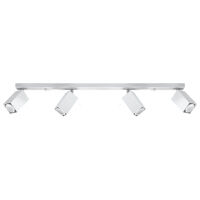 LAMPA SUFITOWA NA LISTWIE  MERIDA biała SOLLUX  NOWOCZESNA stal  SL.0463 