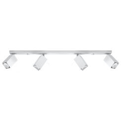 LAMPA SUFITOWA NA LISTWIE  MERIDA biała SOLLUX  NOWOCZESNA stal  SL.0463 