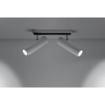 LAMPA SUFITOWA LISTWA SUFITOWA  DIREZIONE 2 Biały SOLLUX  Lampa Ścienna NOWOCZESNY stal  SL.0496 metalowa lampa  SOLLUX LIGHTING tuby - 2