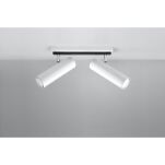 LAMPA SUFITOWA LISTWA SUFITOWA  DIREZIONE 2 Biały SOLLUX  Lampa Ścienna NOWOCZESNY stal  SL.0496 metalowa lampa  SOLLUX LIGHTING tuby - 3