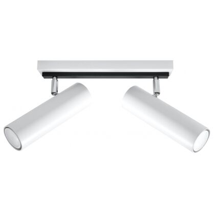 LAMPA SUFITOWA LISTWA SUFITOWA  DIREZIONE 2 Biały SOLLUX  Lampa Ścienna NOWOCZESNY stal  SL.0496 metalowa lampa  SOLLUX LIGHTING tuby