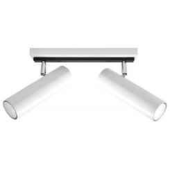 LAMPA SUFITOWA LISTWA SUFITOWA  DIREZIONE 2 Biały SOLLUX  Lampa Ścienna NOWOCZESNY stal  SL.0496 metalowa lampa  SOLLUX LIGHTING tuby