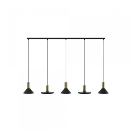 Lampa wisząca Hermanos V 5xGU10 czarno/mosiężna 8032